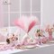 Pampas Grass Pink Decor 17.7 Inch 6pcs, Faux Pampas Grass Home Decor, Artificial Pampas Grass Blush Fake Pampas, Short Vase Room Christmas Decoration